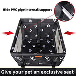 Pet Car Booster Seat - Paw Pattern