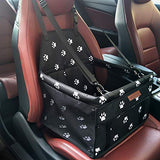 Pet Car Booster Seat - Paw Pattern