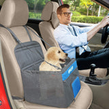 Dog Car Booster Seat with Seat Belt - Gray