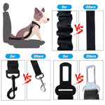 Dog Seat Belt,3 Piece - Black and Blue