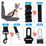 Dog Seat Belt,3 Piece - Black and Blue