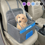 Dog Car Booster Seat with Seat Belt - Gray