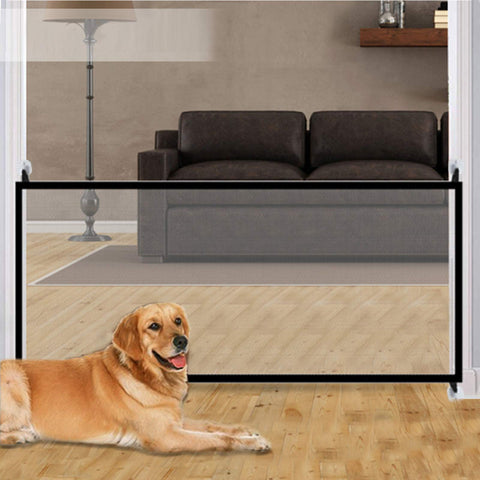 Pet Indoor and Outdoor Safety mesh Gate - Black 70.9"x28.3"