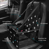 Dog Booster Car Seat  - Black and White Paw Print