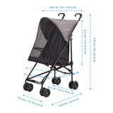 Pet Stroller for Small Dogs & Cats-Grey