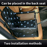 Pet Car Booster Seat - Paw Pattern