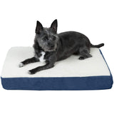 Orthopedic Rectangular Mattress Dog Bed - Sherpa - Navy