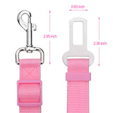 2 Packs Adjustable Length Pet Dog Cat car seat Belt - Pink