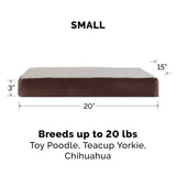 Rectangular Mattress Dog Bed - Sherpa - Espresso