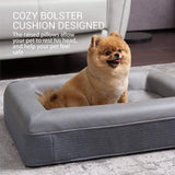 Memory Foam Dog Bed with Removable Washable Cover - Small, Blue