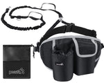 Hands Free Dog Leashes with Multi Pouches - Black