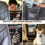 Dog Car Net Barrier with Auto Safety Mesh Organizer