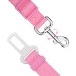 2 Packs Adjustable Length Pet Dog Cat car seat Belt - Pink