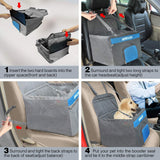 Dog Car Booster Seat with Seat Belt - Gray