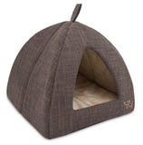 Pet Tent  Bed for Dog and Cat- Brown Linen
