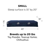 Orthopedic Rectangular Mattress Dog Bed - Lapis Blue