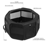 Portable Foldable Pet Dog Cat Playpen - Small Black