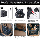 Pet Car Booster Seat - Paw Pattern