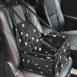 Dog Booster Car Seat  - Black and White Paw Print