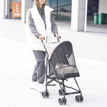 Pet Stroller for Small Dogs & Cats-Grey