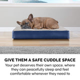 Orthopedic Rectangular Mattress Dog Bed - Sherpa - Navy