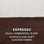 Rectangular Mattress Dog Bed - Sherpa - Espresso