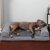 Pet Bed With Memory Foam  - Grey