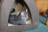 Pet Tent  Bed for Dog and Cat- Brown Linen